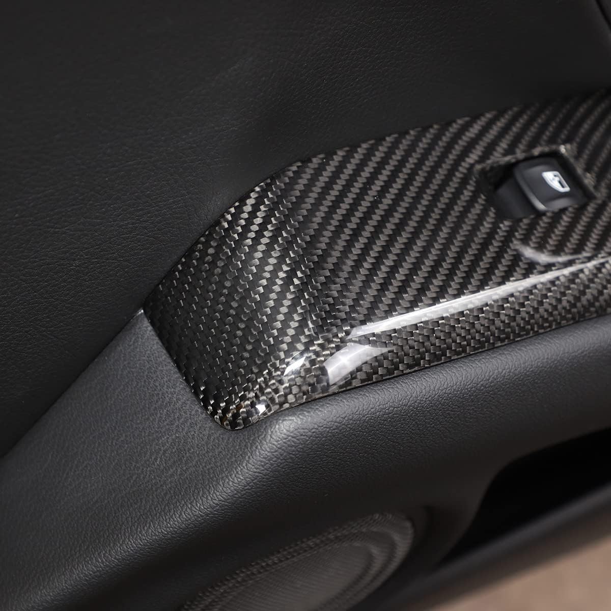 Fit for Toyota Supra GR A90 MK5 2019 to 2024 Real Carbon Fiber Interior Trim Accessories Door armrest Window Switch Button Panel Decorative Cover