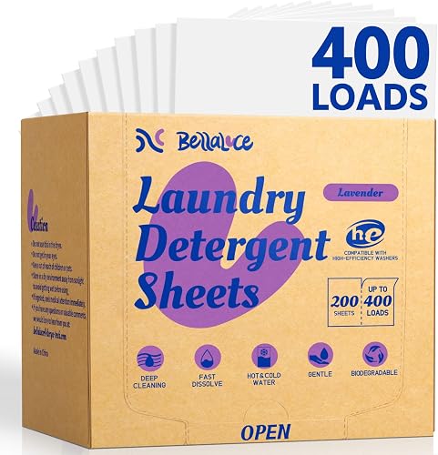 BellaLuce Laundry Detergent Sheets - Lavender Scent, 400 Loads