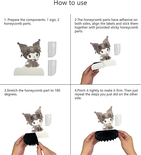 Miniatura 3 de Educatgame Centros de mesa Kawaii para mesas, juego de 8, decoraciones de mesa Kawaii para niñas, suministros de fiesta Kawaii, centros de mesa de