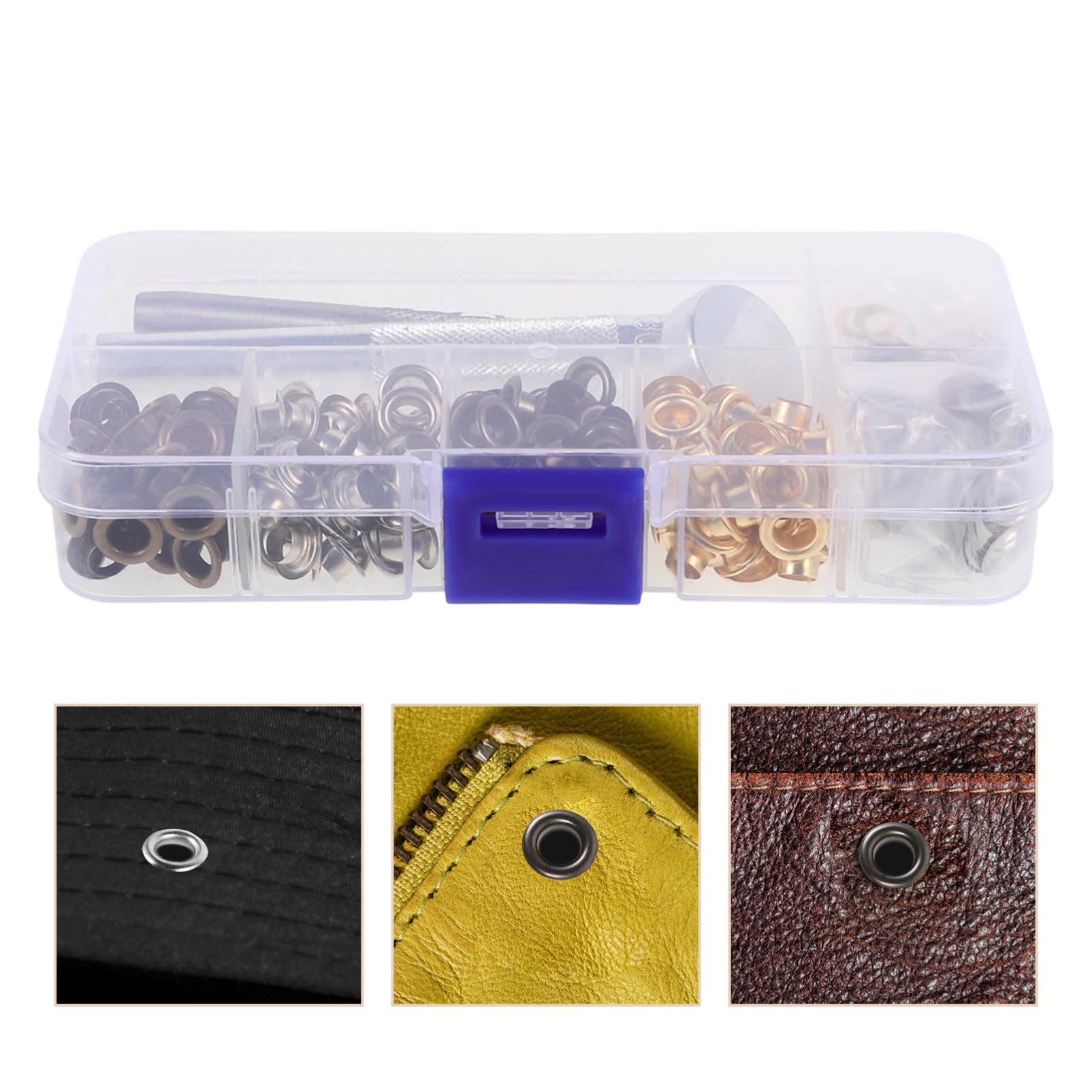 VILLCASE 1set Occhielli Per Abbigliamento e Borse e Resistente e Colori Per Creativi