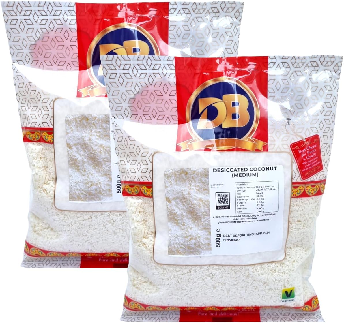 Desiccated Coconut (Medium) 1kg GMO FREE Coconut Fibre