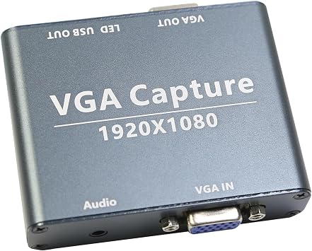 VGA to USB 3.0 Capture Card 1080P with VGA Loop Out UVC UAC Free Driver