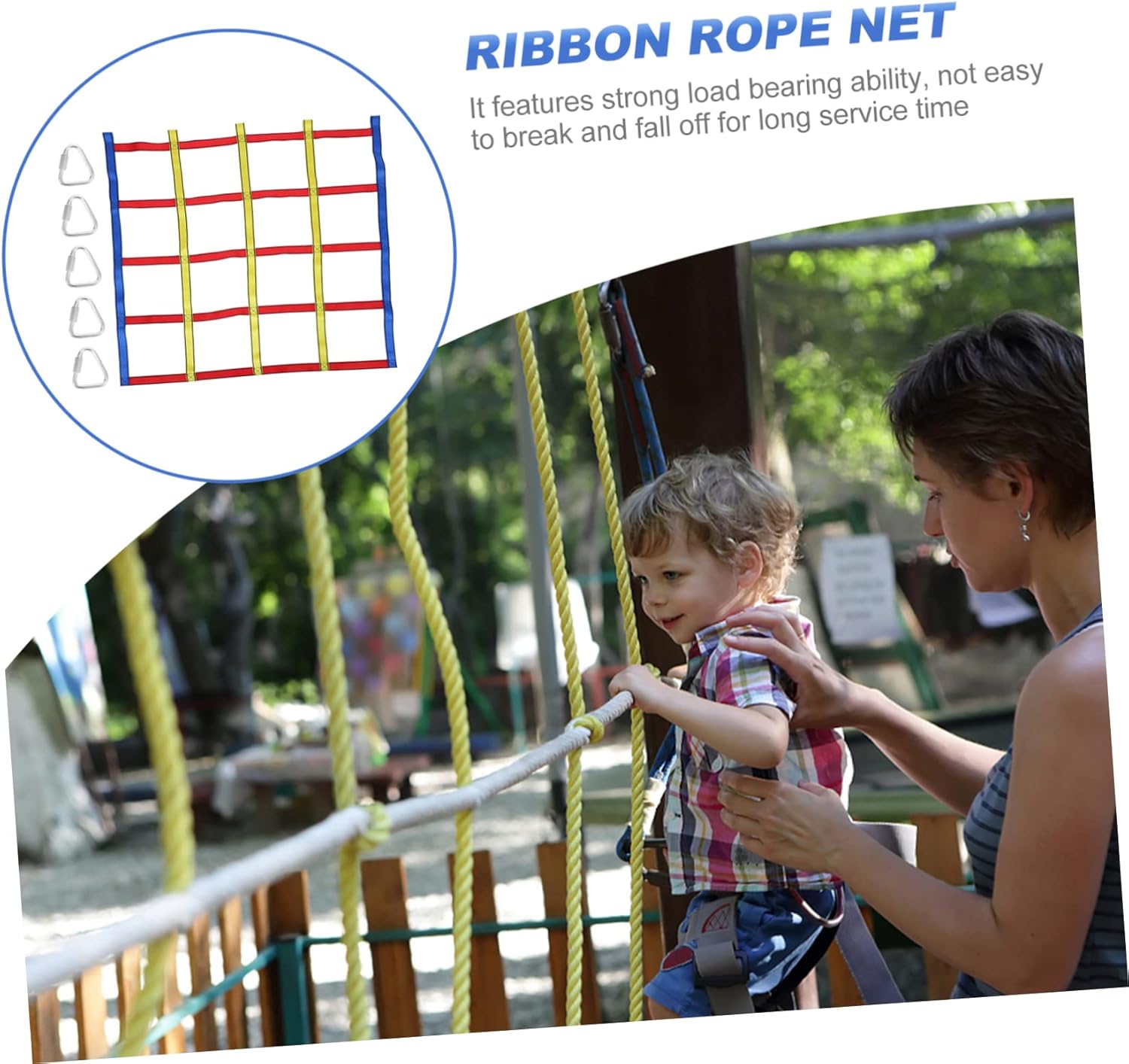 Sosoport Colorful Kids Climbing Net Set Outdoor Physical Training Climbing Toy for Boys and Girls Creative Ladder Plaything for Backyard Fun
