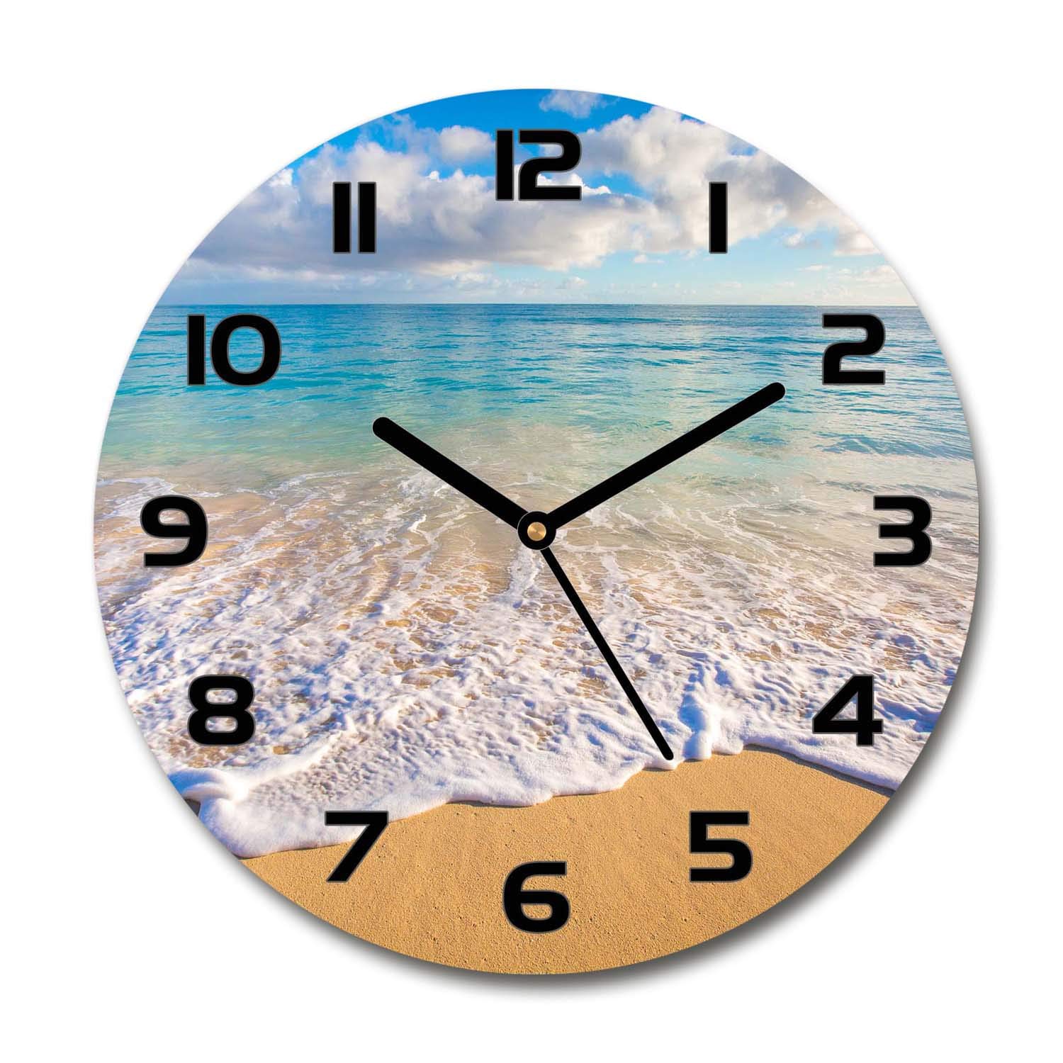 Impression verre sécurité pour cette horloge haut de gamme Tulup 30cm