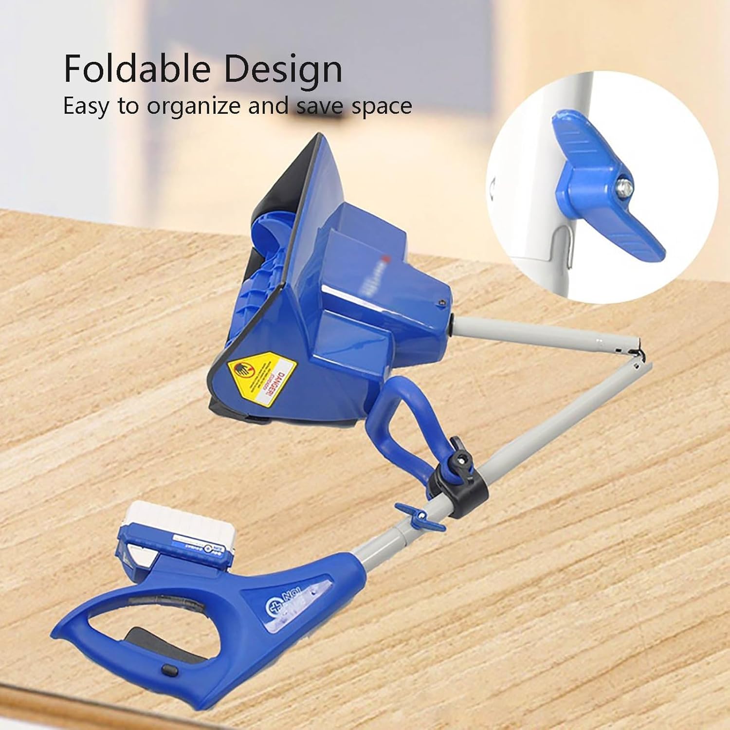 Brushless Electric Snow Shovel, Lightweight Snow Blower with Battery and Charger, Double Safety Switch, Cordless Snow Thrower for Driveway Winter Snow Removal(One Battery)