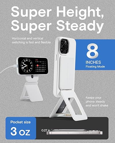 Miniatura 7 de MOFT Soporte de trípode para teléfono compatible con iPhone serie 15141312, ajuste de ángulo e imanes fuertes y trípode compatible con MagSafe MOVAS