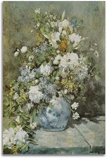 Spring Bouquet by Pierre-Auguste Renoir Painting Poster Artworks Picture Print Wall Art Painting Canvas Gift Decor Homes Decorative 20x30inch(50x75cm)