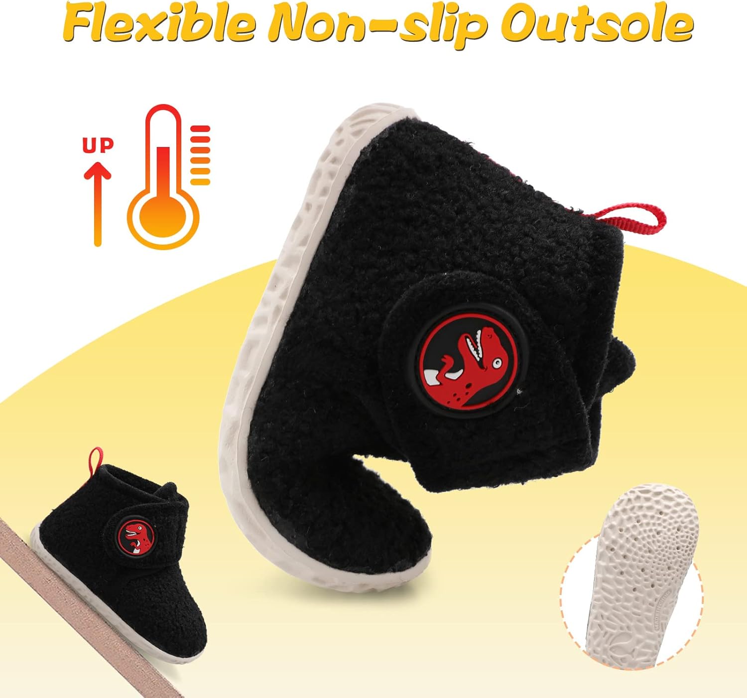 LeIsfIt Toddler Slippers Boys Girls House Slippers Kids Winter Boots Warm Lightweight House Shoes Non-slip Indoor Slipper Shoes - Image 3