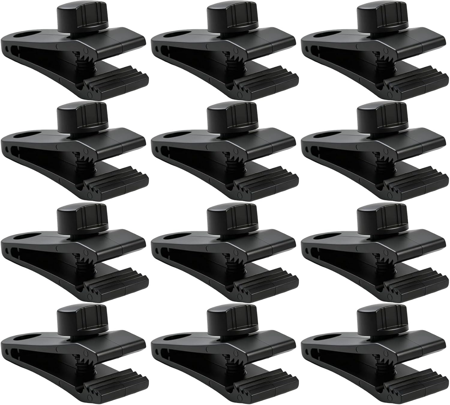 Tarp Clips Heavy Duty Lock Grip, Borogo 24 Pack Tarp Clamps Heavy Duty, Shark Tent Fastener Clips Holder, Pool Awning Cover Bungee Cord Clip