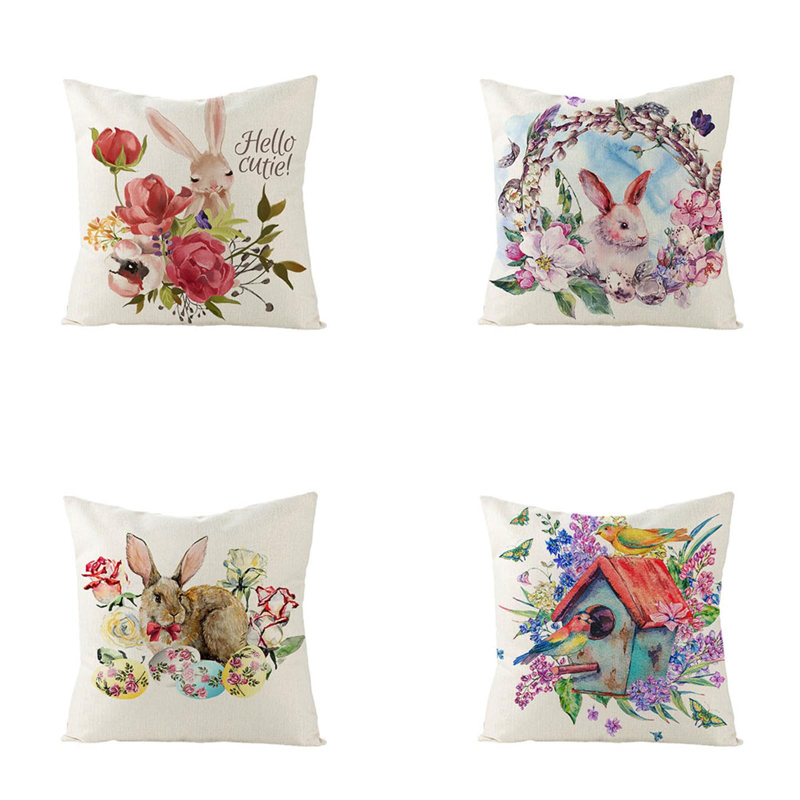 Housse de coussin lapin 55x55 pour sublimer votre canapé de salon
