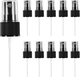 SHENLIU 10Pcs Spray Bottle Tops Replacement, Spray Bottle Top, Spray Nozzle for Bottles, Sprays Bottle Nozzle Pump Plastic for Essential Oil Bottles Fine Mist Sprayer Perfume Top