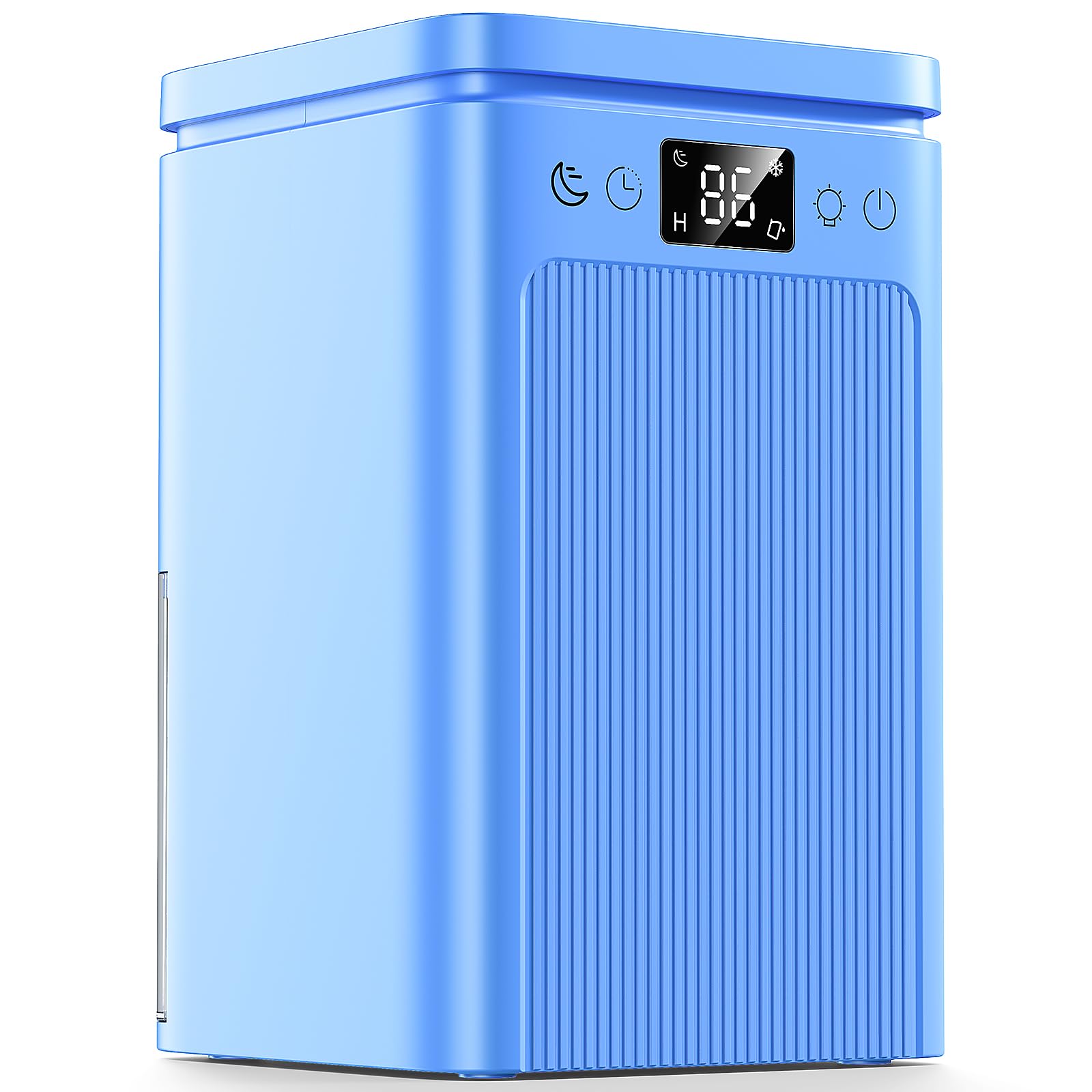 Deshumidificador Electrico 2200ML,Silencioso,Portátil,Descongelación Automática,Apagado Automático,7 Colores Luz, Deshumidificadores para el Hogar, Timer 6/8/10H（Azul）