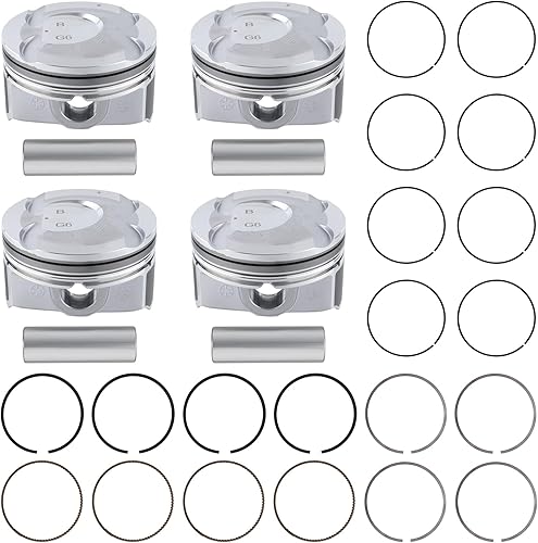 AUTOKAY 4 x Piston & Rings kit Fits for Hyundai Accent Kia Rio 1.6L DOHC 2012 20