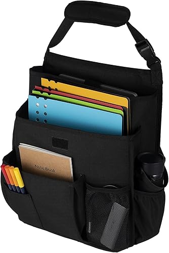 Cashine Organizador de almacenamiento de coche de gran capacidad, poliéster, colgante, 900D, correa en X, multibolsillo, asiento delantero y