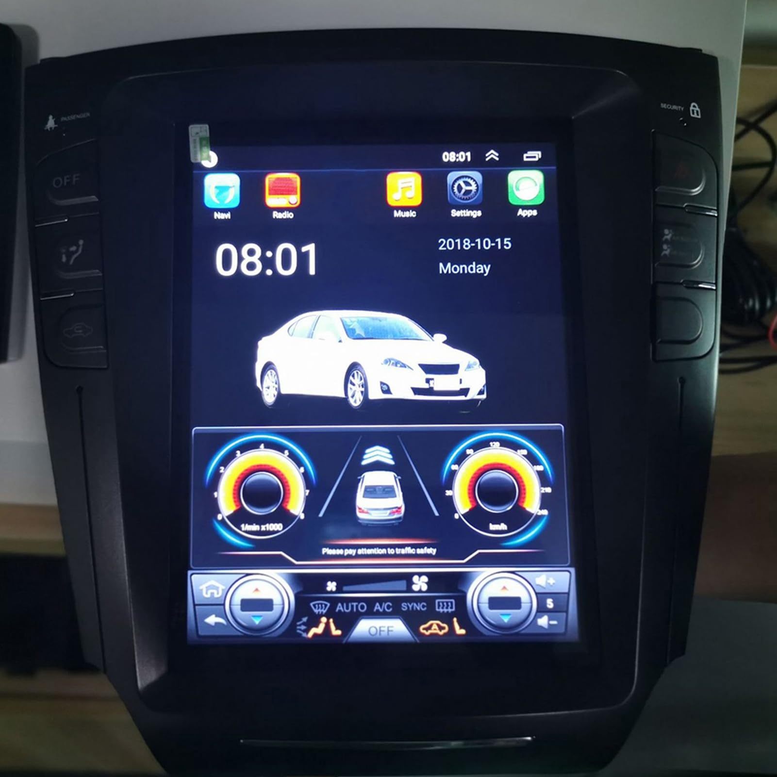 aqxreight 10,4-calowy System Nawigacji Samochodowej GPS Radio Stereo z 4.0 Wi-Fi Sterowanie kierownicą dla IS200 IS250 IS300 IS350 2005-2012