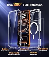 Vista 283 de Diaclara - Funda diseñada para iPhone 15 Plus de 6.7 pulgadas, transparente, cuerpo completo, con protector de pantalla, resistente de protección