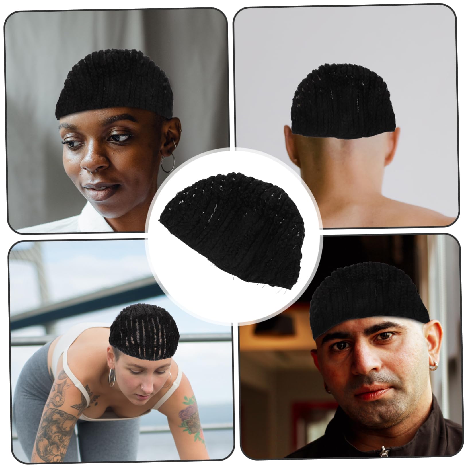 Beatifufu Black Wig Cap Net Cornrow Wig Cap for Braiding Elastic Sew Dome Wig Making Caps Wig Cap Black Hair Nets for Wigs