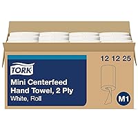 Vista 1 de Tork Basic Mini Centerfeed - Toalla de papel blanca M1, alta absorción, 12 x 266 hojas, 121225