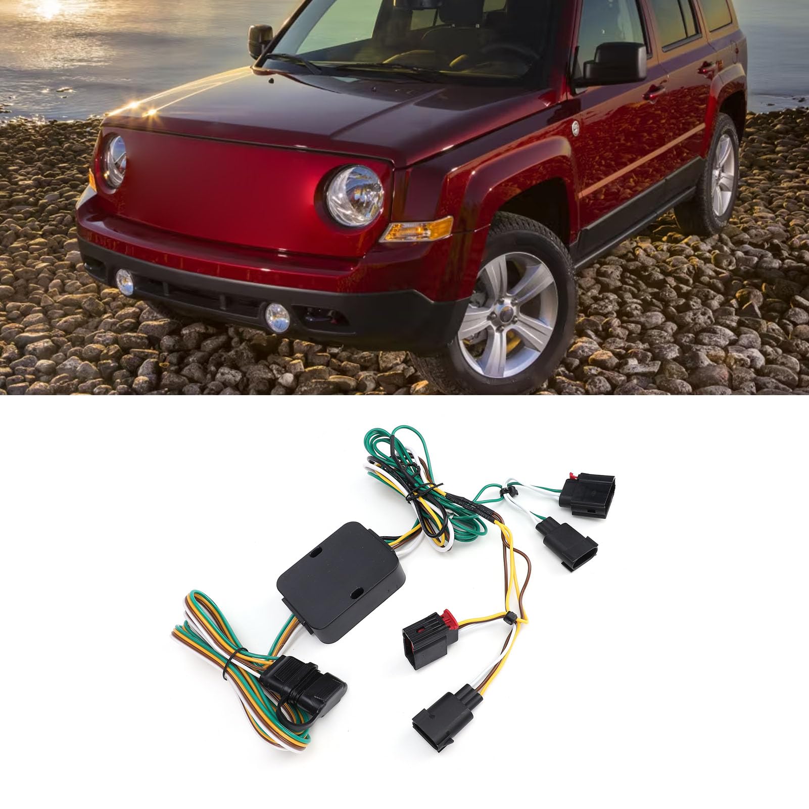 Fabater 4-poliger Anhänger-Kabelbaumsatz. Standardmäßiger 4-poliger Stecker für Grand Caravan 2008–2010. Kabelbaumstecker für Anhängerkupplung. Geeignet für Reisen Im Freien, Umzug nach Hause