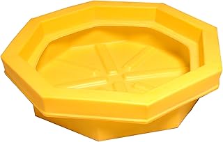 UltraTech 1045 Polyethylene Ultra-Drum Tray Without Grate, 22.8 Gallon Capacity, 5 Year Warranty, Yellow