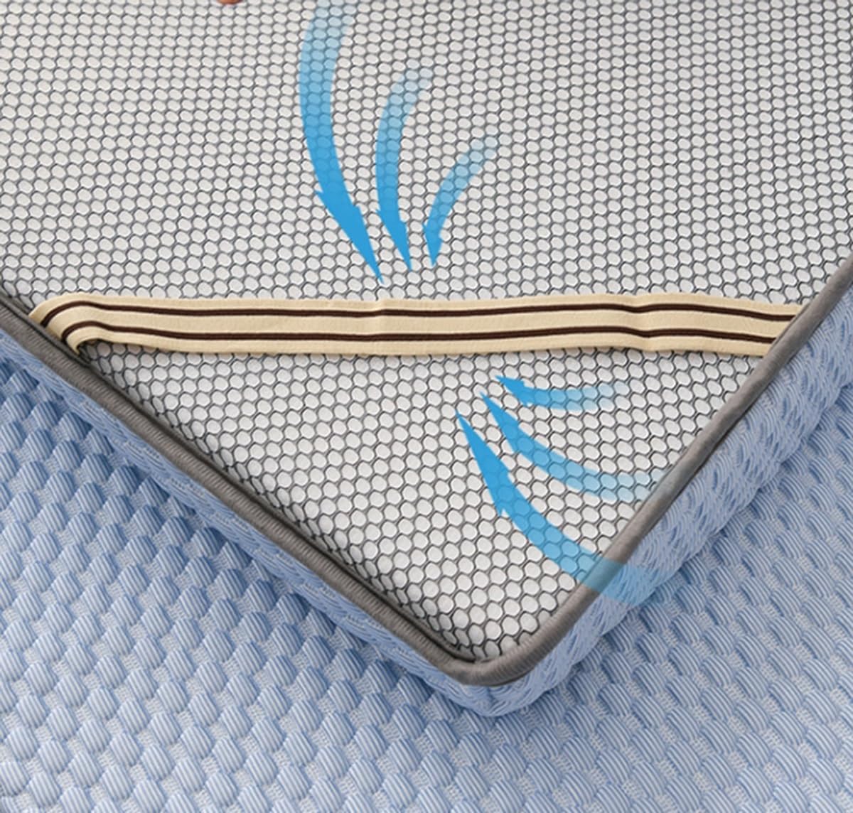 Japanese Futon Mattress Foldable Floor Mattress Breathable Tatami Roll Mat Sleeping Mattresses for Home, Dormitory(Green,90x200cm(5cm))