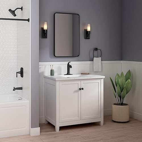 Miniatura 6 de American Standard 7426101.243, Belmeade - Grifo de baño monomando, negro mate