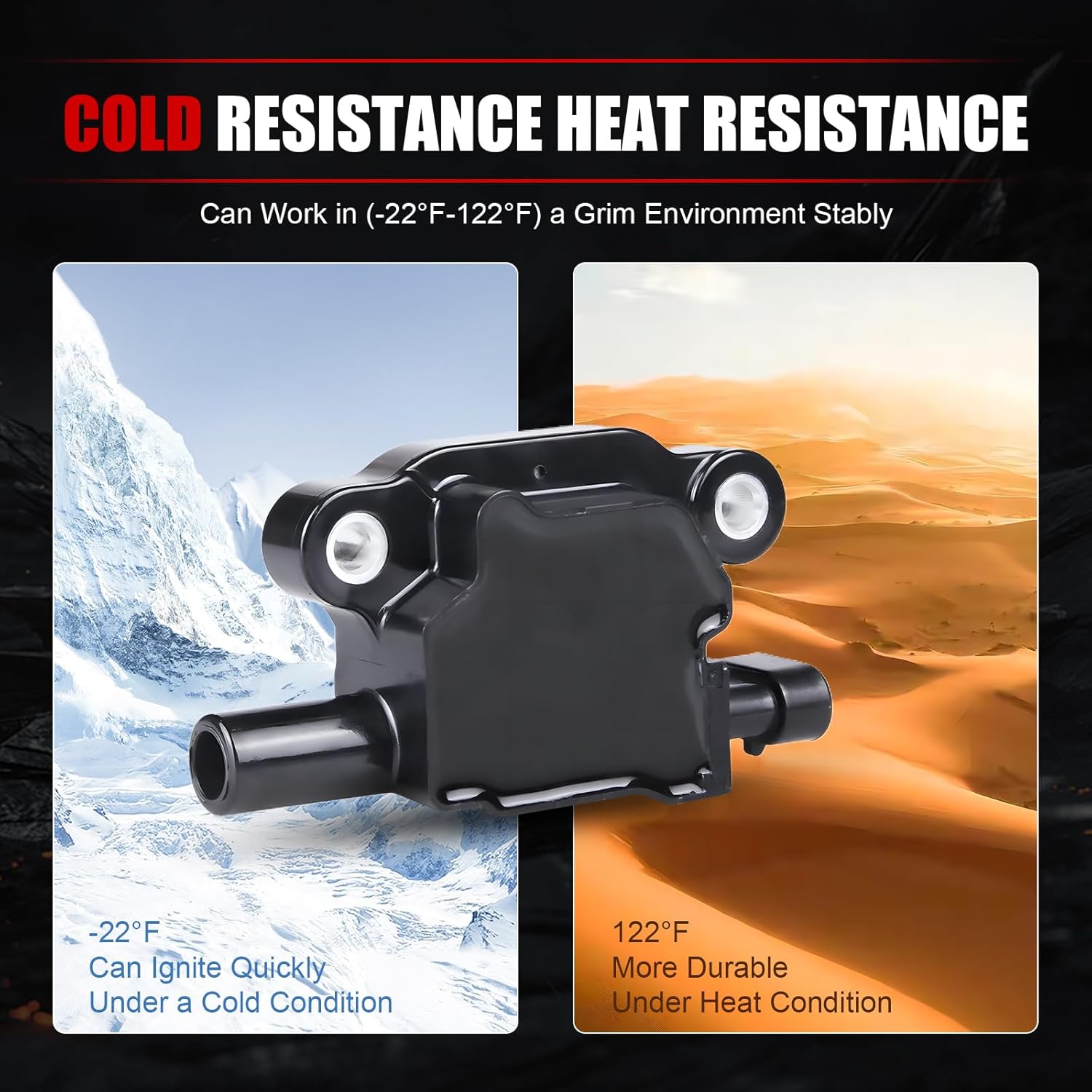 Ignition Coil Pack Compatible with 2007-2011 5.3 V8 Chevy Silverado Camaro Avalanche Tahoe Suburban GMC Yukon Sierra Canyon,Set of 8 Square Ignition Coil Packs Replace#UF413 12611424 12570616