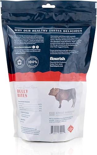 Miniatura 2 de Golosinas crudas liofilizadas para mascotas para perros, masticables Bully Bite (10 onzas)