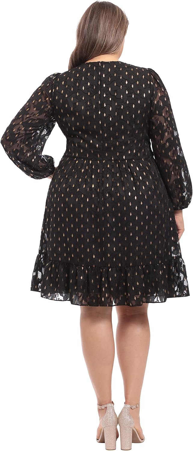 London Times Womens V-Neck Ruched Waist Tiered Skirt Dress - Image 6