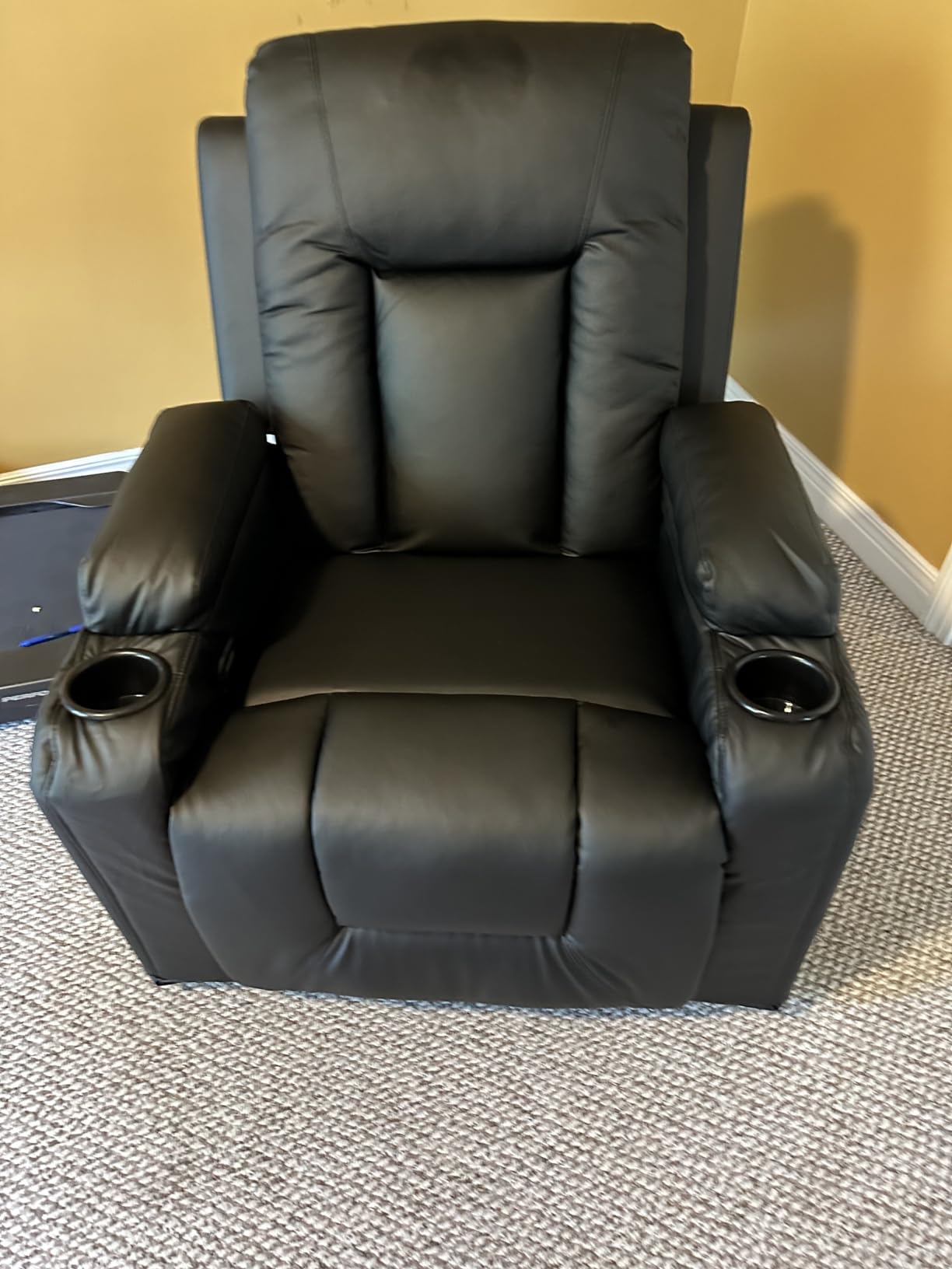 43/mo Finance COMHOMA Leather Recliner Chair Modern Rocker with Heated Massage Ergonomic