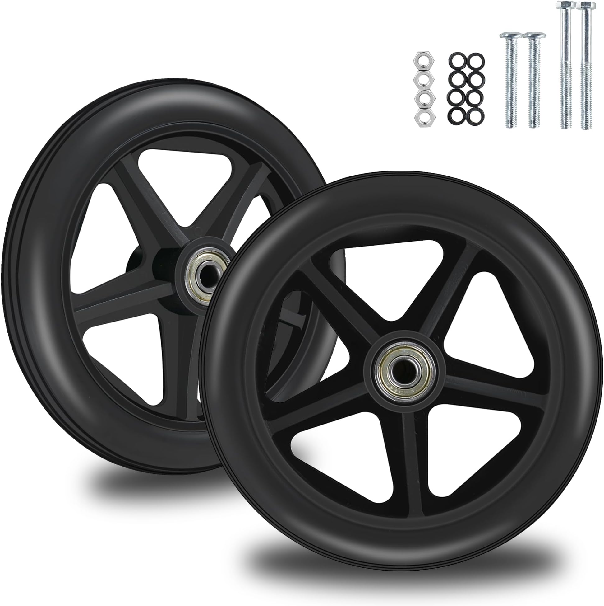 車椅子、ローラー、ウォーカー用の6インチソリッドホイール交換用。