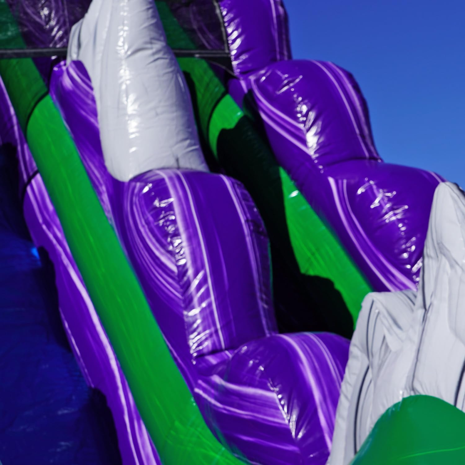 JumpOrange 19’ Dark Night Commercial Grade Water Slide with Splash Pool for Kids and Adults (with Blower), Outdoor Indoor, Wet Dry Use, Tall Inflatable