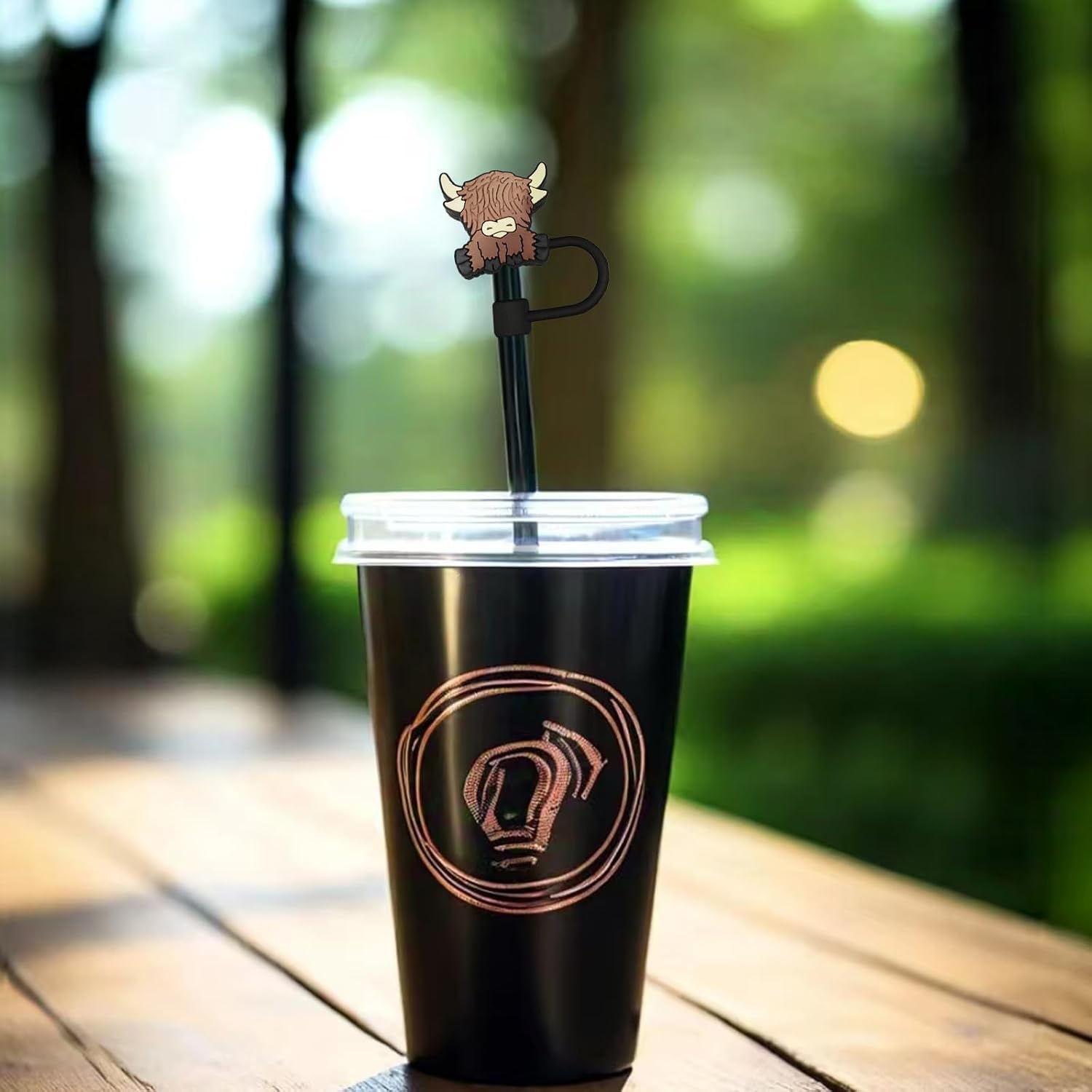 6pcs Molded Cow Stanley Straw Topper Cup Accessories Straw Cover Toppers For Stanley Cups image 5