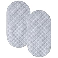 Vista 1 de Funda de colchón de moisés para colchón de reloj de arena/moisés ovalado, protector de colchón impermeable acolchado para moisés (32 x 17 pulgadas)