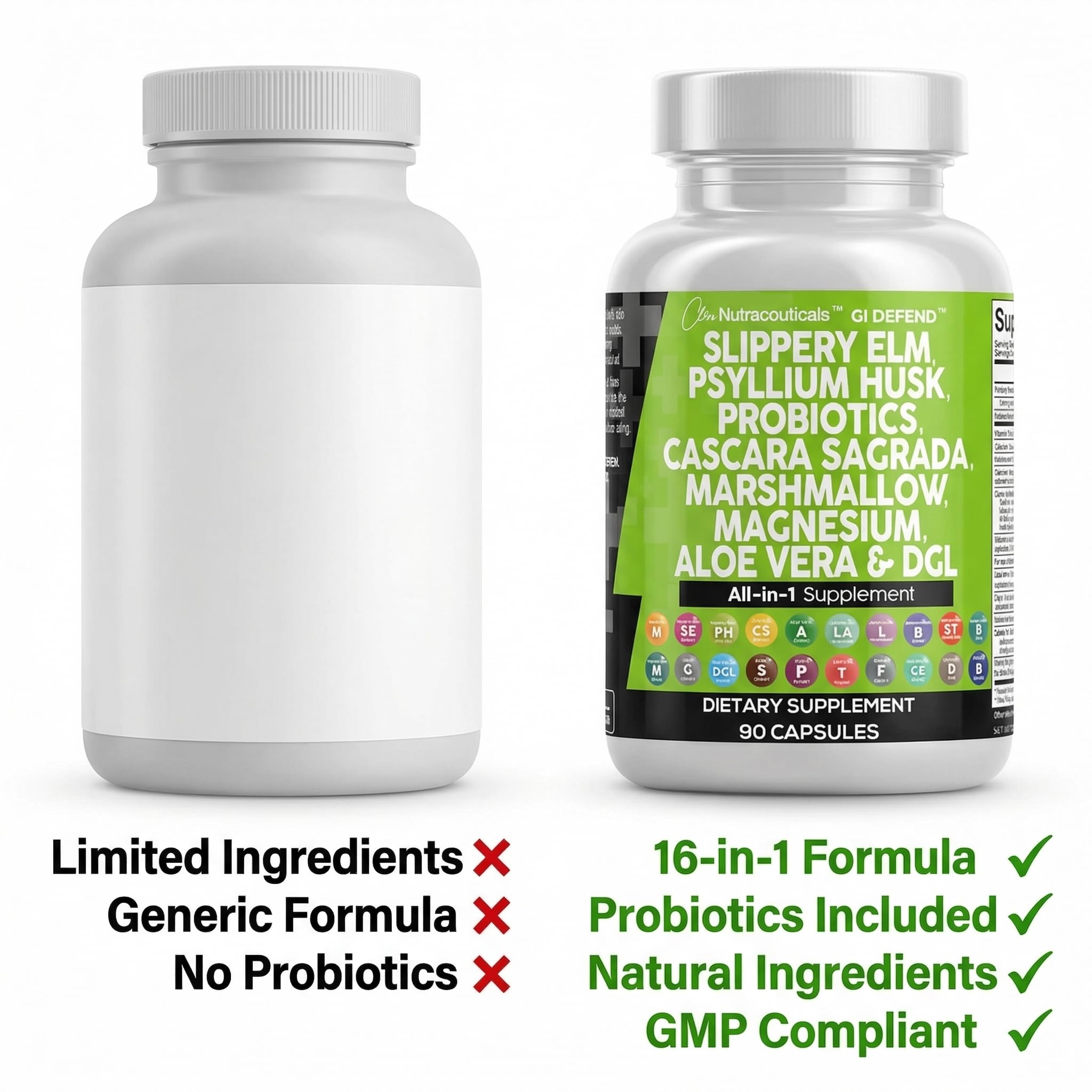 Clean Nutraceuticals Slippery Elm Psyllium Husk Pre Probiotic Digestive Gut Health Supplement with Aloe Vera Cascara Sagrada Marshmallow Root DGL Licorice Senna Extract — Amazon image 7