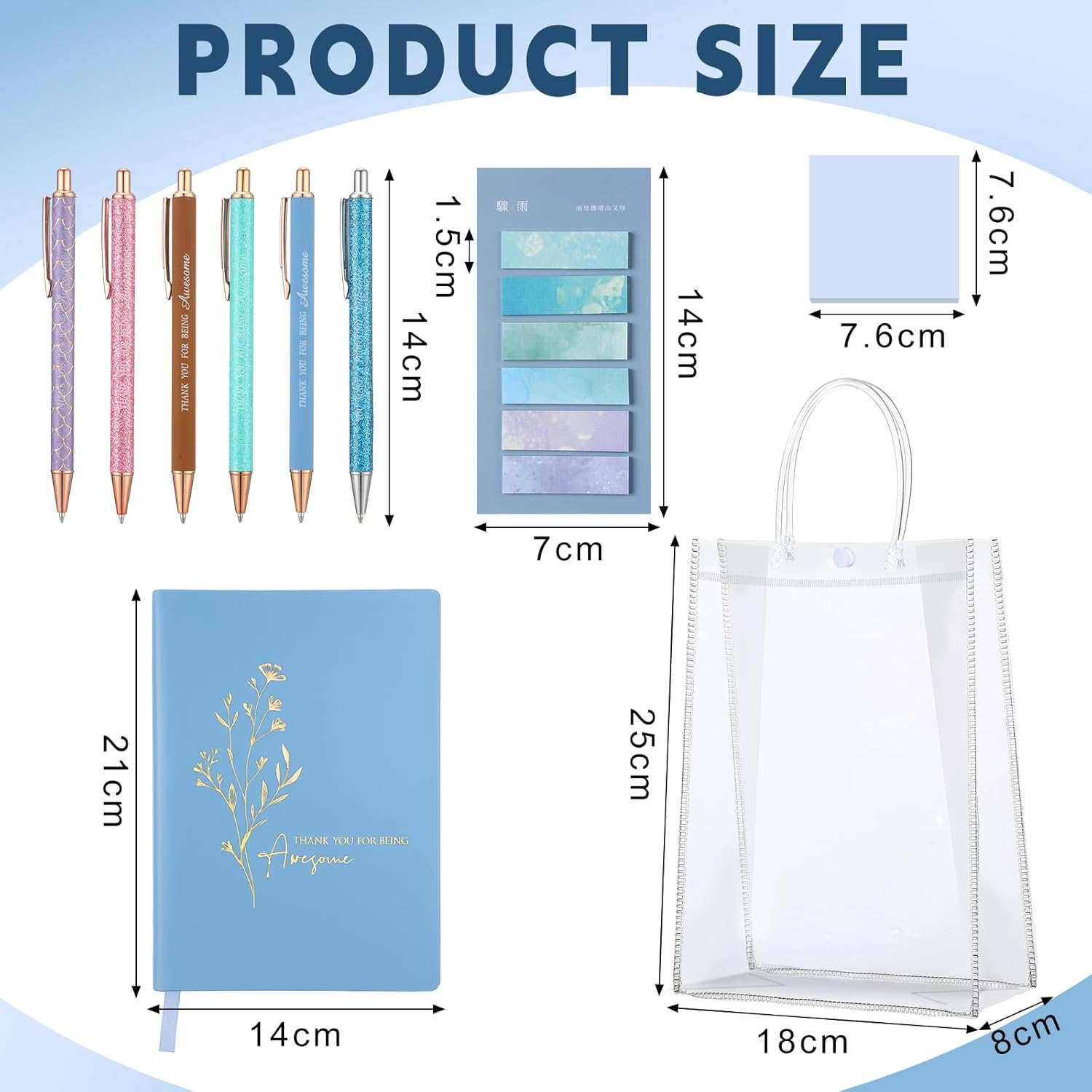 TaoBary 30 Pcs Teacher Appreciation Gift Bulk Thank You Gifts for Women Thank You for Being Awesome Notebook with Pens Sticky Notes Appreciation Team Gifts for Teacher Coworkers Employee