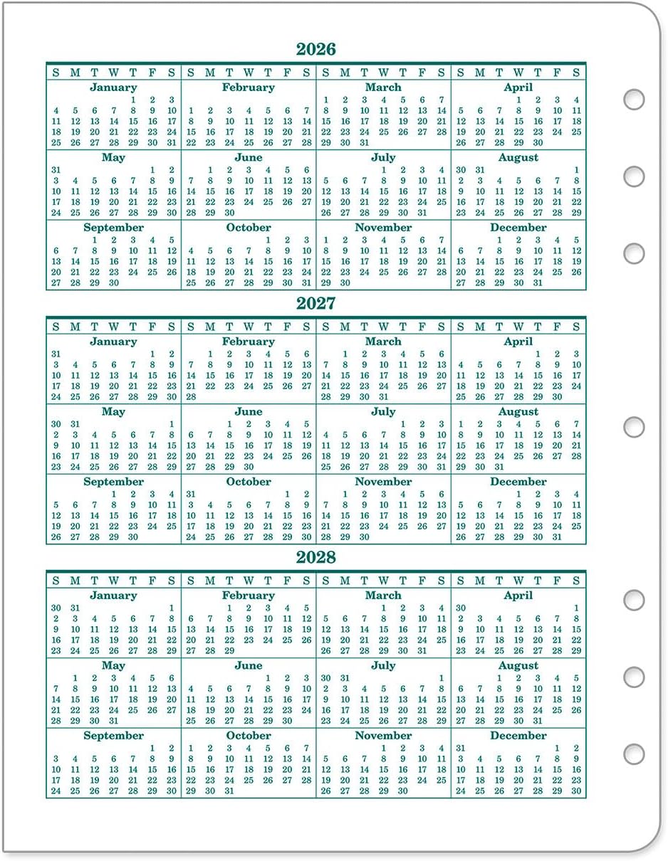 FranklinCovey - Original Planner Refill | Two Page Per Day - Ring-Bound (Monarch, Apr 2026 - Mar 2027)