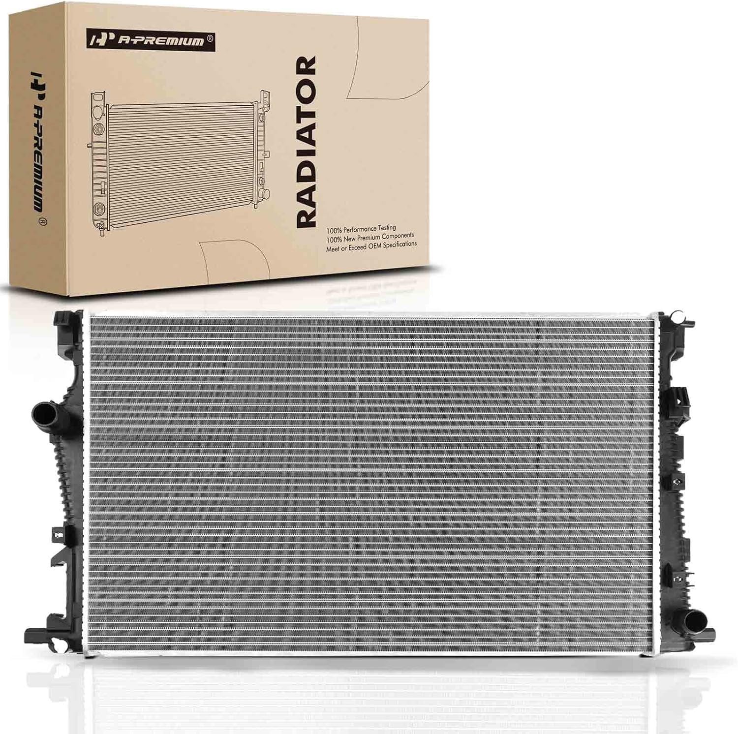 A-Premium Engine Coolant Radiator Assembly Compatible with Jeep Cherokee 2014-2018, 2.4L 3.2L, Manual Transmission, Replace# 68229290AA