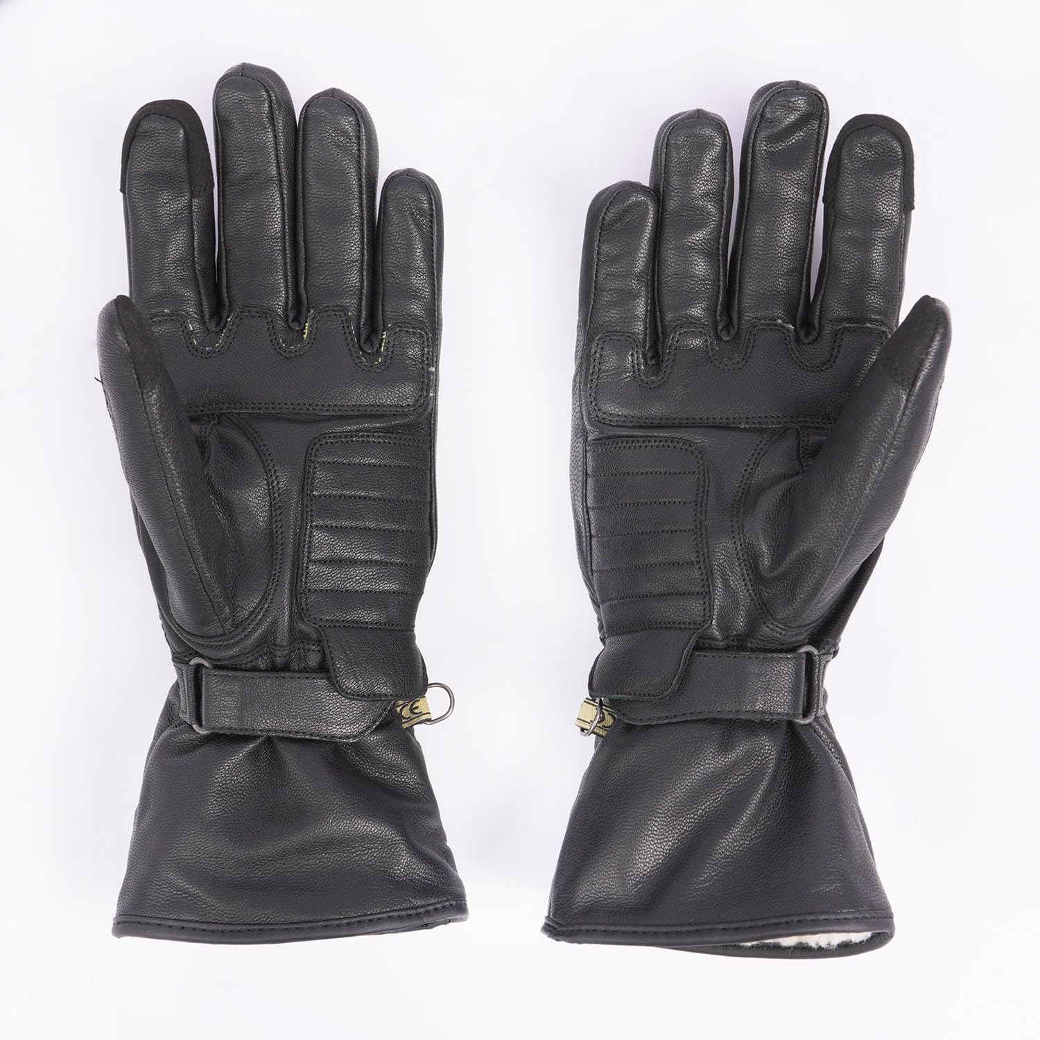 BY CITY Lyon Man Winter Motorradhandschuhe | Lederhandschuhe | Knotenprotektoren | Gepolsterte Zonen | Abriebfeste Verstärkung auf der Handfläche | wasserdichte Membran
