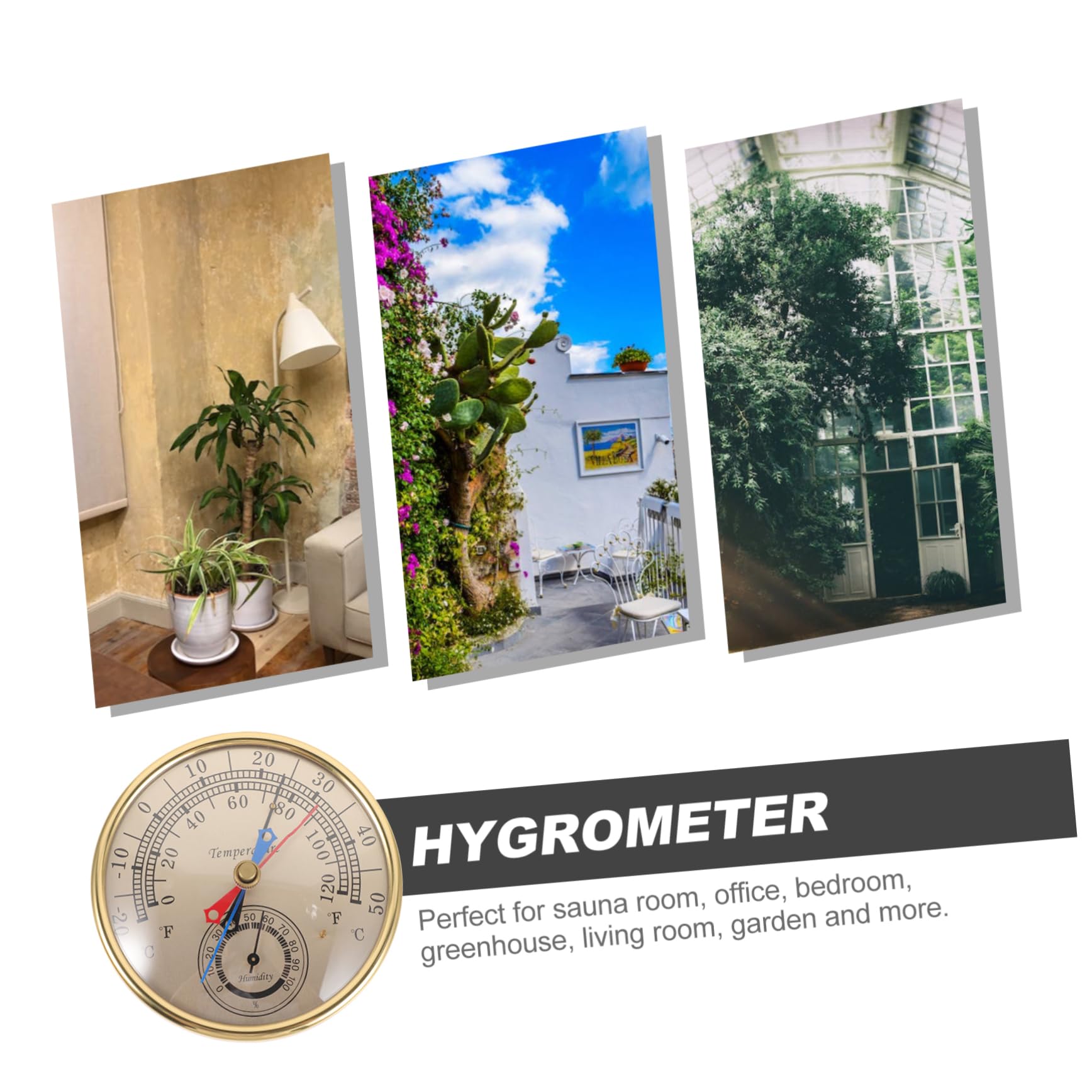 HEMOTON 4 Pezzi Termometro e misuratore di umidità stanza coperto igrometro termometri strumento di misurazione della temperatura termometro per la casa plastica