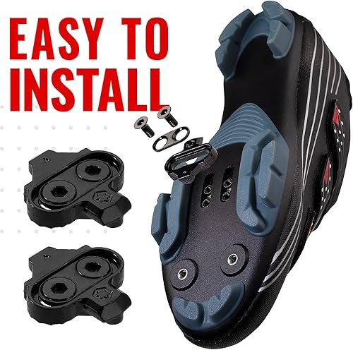 Miniatura 4 de PRO Bike Tool Tacos de repuesto para bicicleta sin placas de tacos  Compatible con pedales Shimano MTB SPD (SH51) para hombres y mujeres zapatos de