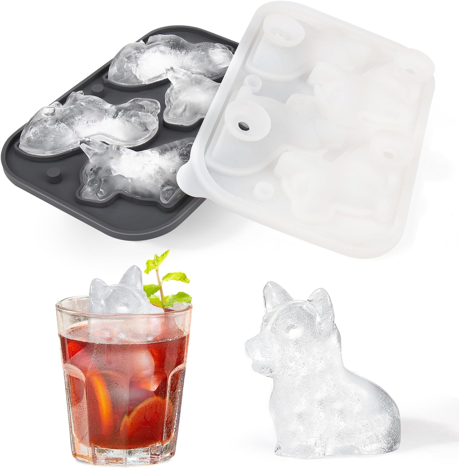 Nax Caki 3D Cat Ice Cube Mold Fun Shapes, Cat Lover Gifts