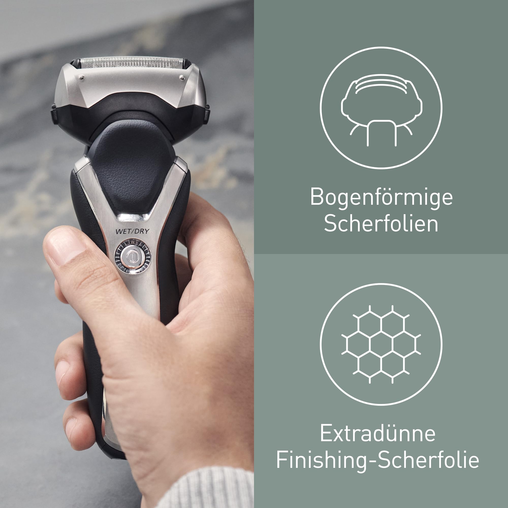 Panasonic WES9087Y1361 Ersatzscherfolie für ES-LL41/21, ES-GA21, ES-LT71/31, ES-RT87/67/47/37/53/33, ES-SL41, ES-ST37/25, ES8109/8101, ER-CSF1, ES-LT4B & ES-ALT4B Elektrorasierer, wasserdicht