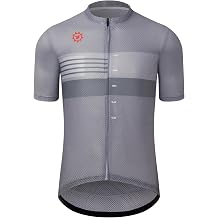 GCRFL Men's Cycling Jersey with 3+1 Zipper Pockets Short Sleeves Biking Bike Jersey Cycling Shirt Breathable Mesh Fabric