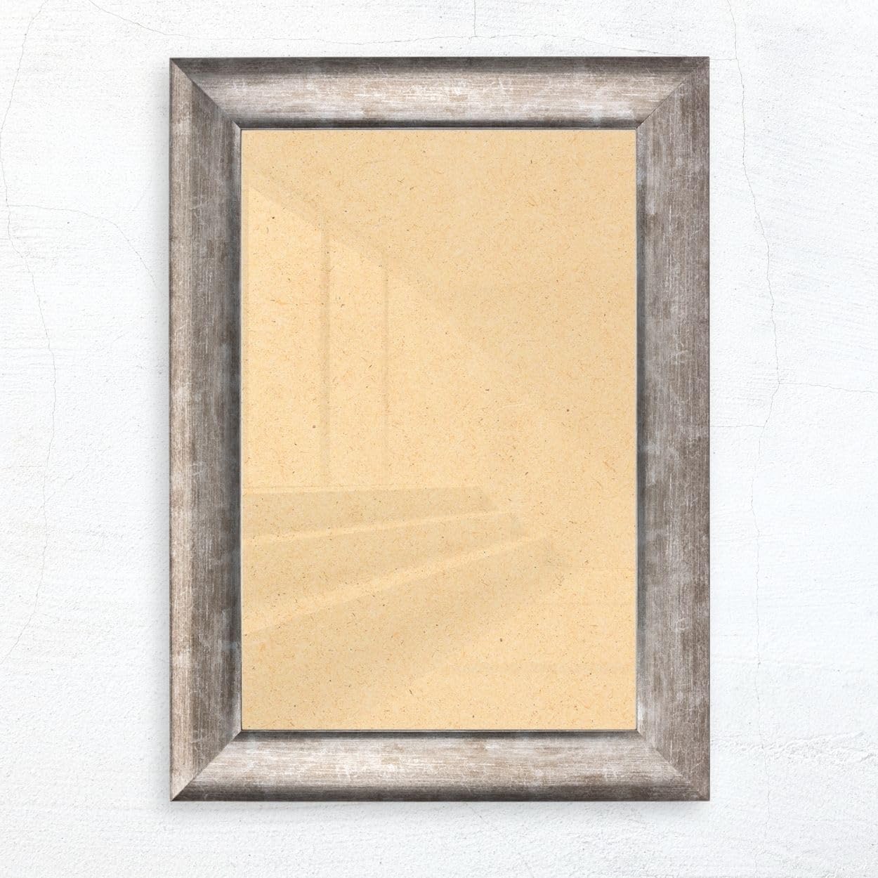 N°74 Barock Bilderrahmen 20x20 cm Bildmaß, Silber, Massivholz