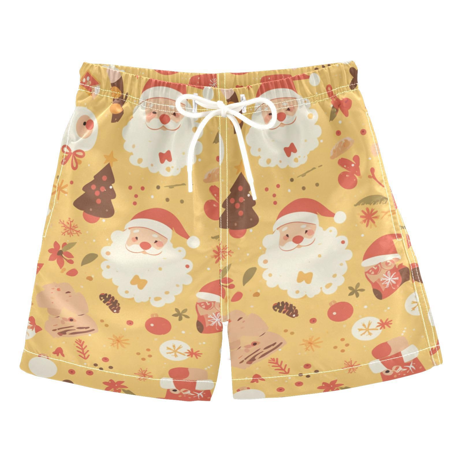 Ho Ho Ho Pattern Funny Christmas Toddler Swimshorts Quick Dry Boys Beach Volleyball Kids Swimwears Birthday Presents 2T