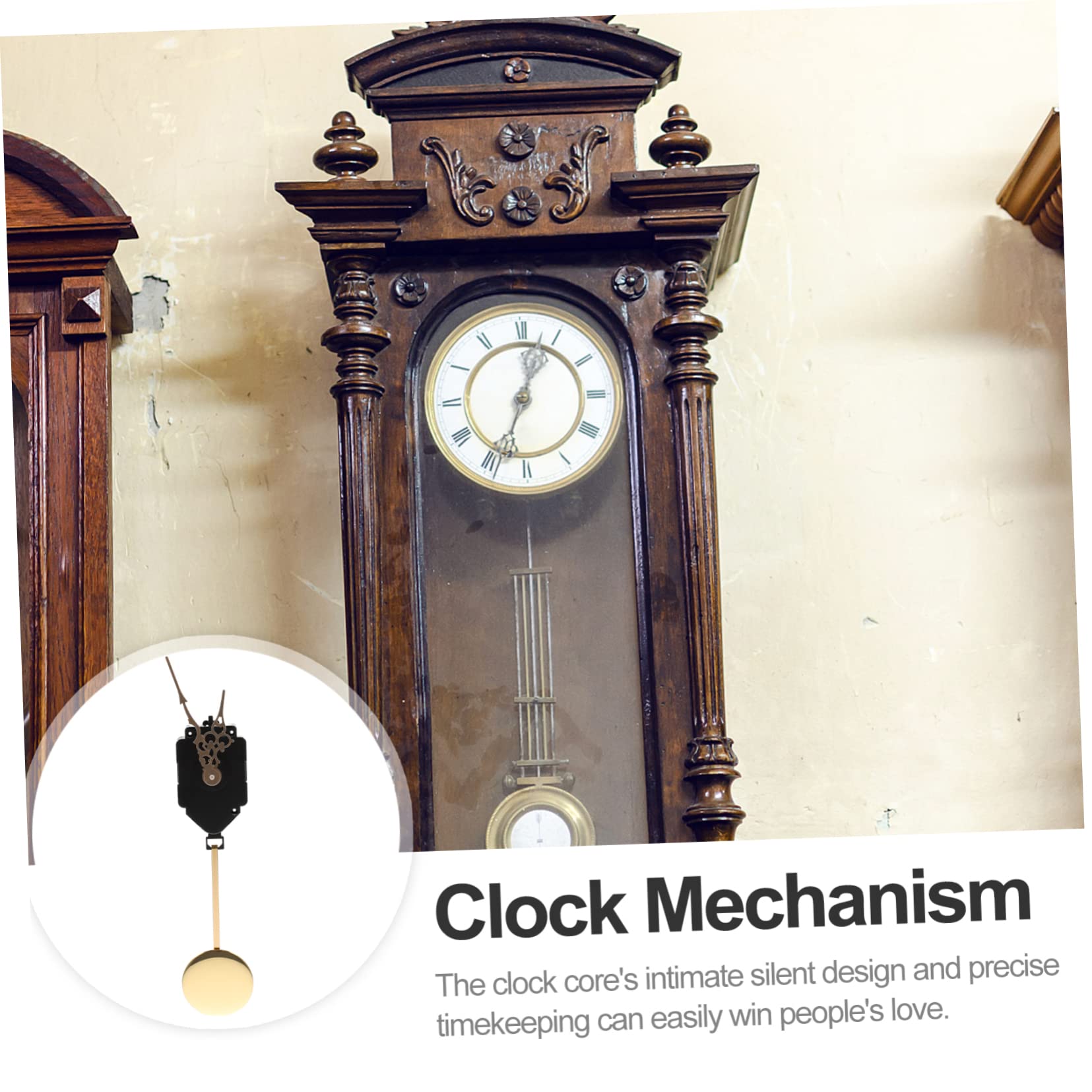 HOMSFOU 3sätze Mute Quartz Uhrwerk Mit Pendel Uhrteile Für Wanduhr Leise Zeitmessung Präzise Und Zuverlässige Bewegung Installieren Verschiedene Designs