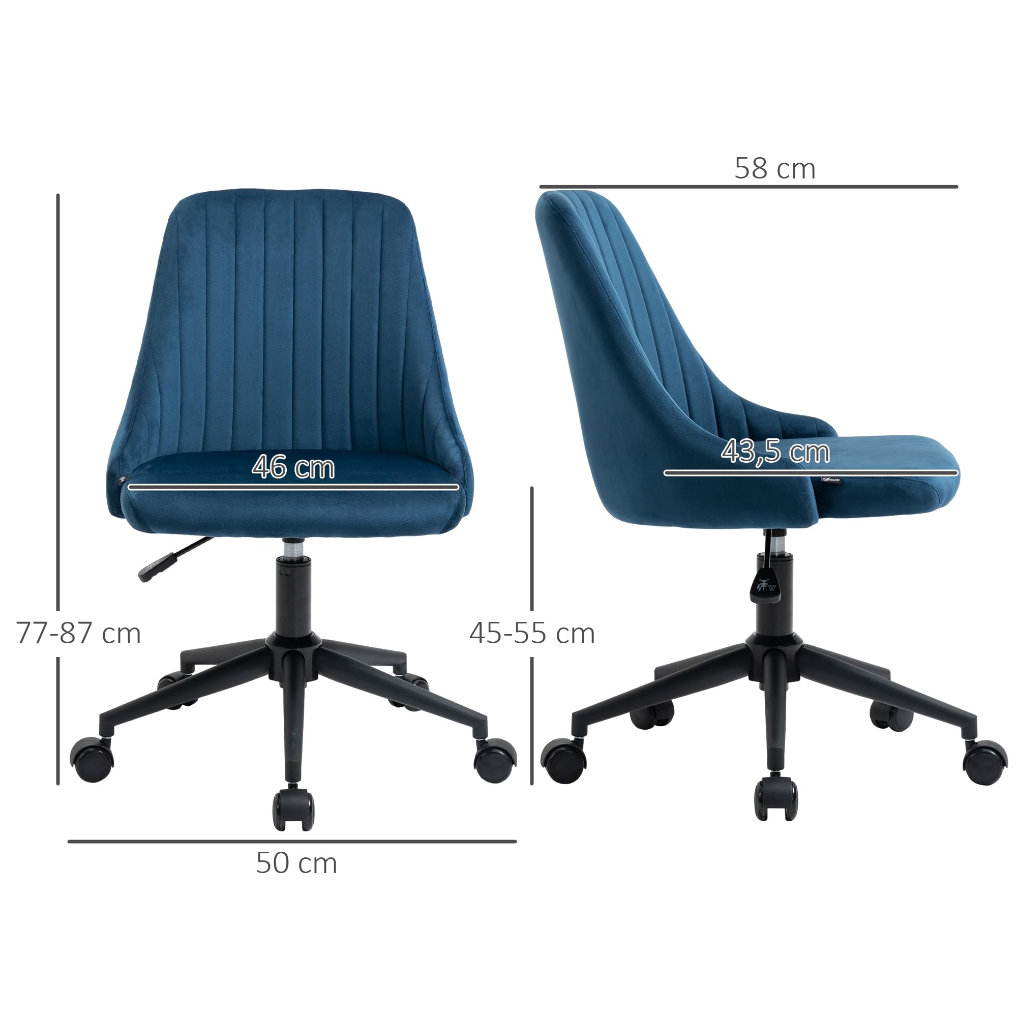 Vinsetto Bureaustoel Kantoorstoel Gaming Stoel Draaistoel Ergonomisch Met Wipfunctie In Hoogte Verstelbaar~12g0425gpv801