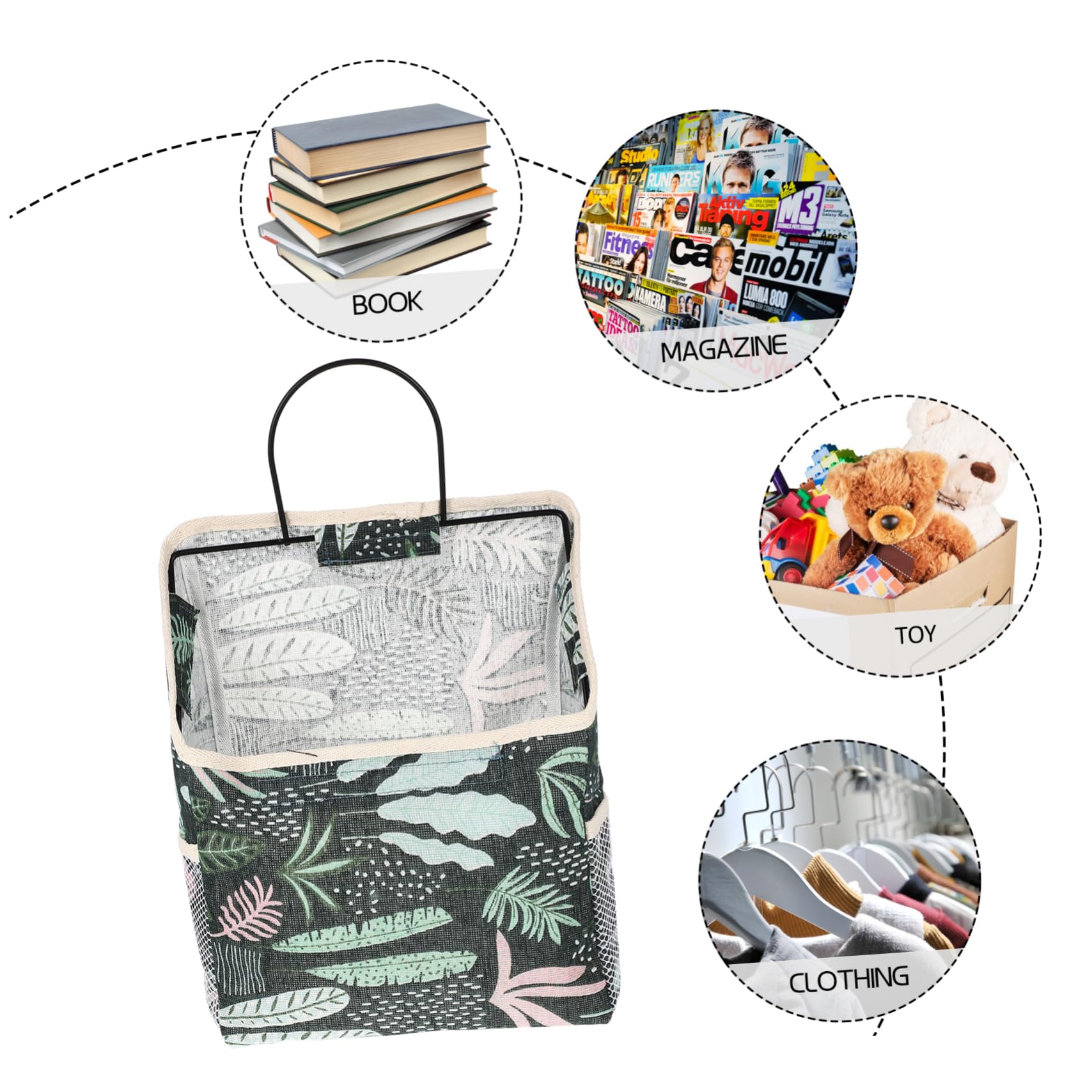 MAGICLULU 3 Piezas Bolsa Almacenamiento Organizador para Colgar sobre El Armario Organizador Almacenamiento para Perros Suministros para Cachorros Colgante Lienzo Bolsa Pared