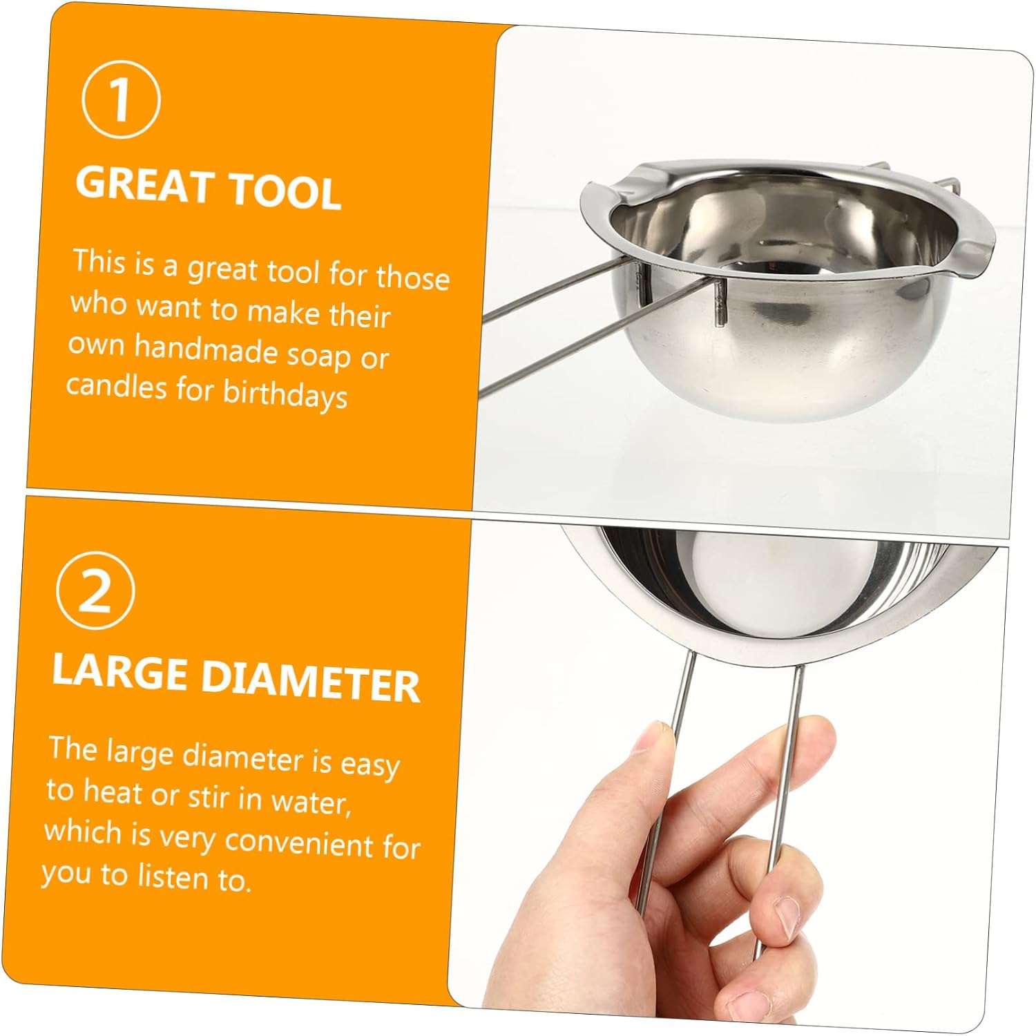 Gadpiparty Soap Melting Pot Set for DIY Crafts Reliable Non-Stick Melting Bowl for Adults Soap Making Accessories